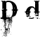 Preview of letter D in font Bleeding Cowboys