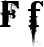 Preview of letter F in font Bleeding Cowboys