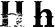 Preview of letter H in font Bleeding Cowboys
