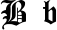 Preview of letter B in font Cloister Black