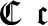 Preview of letter C in font Cloister Black