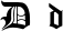 Preview of letter D in font Cloister Black