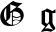 Preview of letter G in font Cloister Black