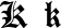 Preview of letter K in font Cloister Black
