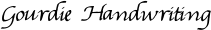 Gourdie Handwriting