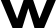 Preview of letter W in font Nokia