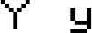 Preview of letter Y in font Pokemon GB