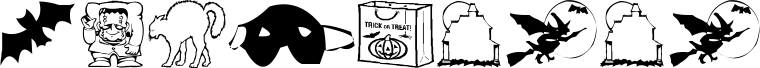 Image preview of font AEZ halloween dingbats