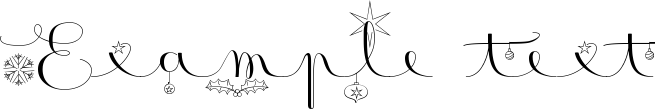 Image preview of font Badinerie Christmas