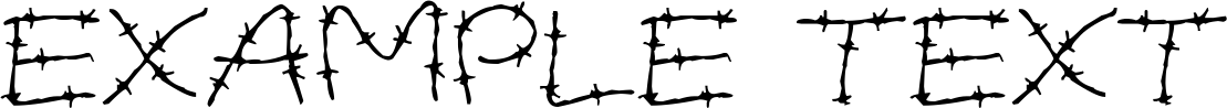 Image preview of font Barbed Wires