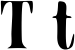 Preview of letter T in font Blade Font