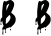 Preview of letter B in font Bloody