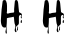 Preview of letter H in font Bloody