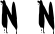 Preview of letter N in font Bloody