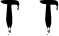 Preview of letter T in font Bloody