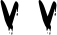 Preview of letter V in font Bloody