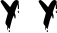 Preview of letter Y in font Bloody