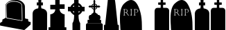 Image preview of font Cemetery Icons