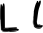 Preview of letter L in font Finger Paint