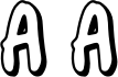 Preview of letter A in font Halloween outline