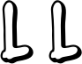 Preview of letter L in font Halloween outline