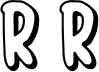 Preview of letter R in font Halloween outline