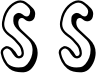 Preview of letter S in font Halloween outline