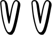 Preview of letter V in font Halloween outline