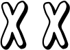 Preview of letter X in font Halloween outline