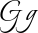 Preview of letter G in font Italianno