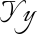 Preview of letter Y in font Italianno