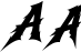 Preview of letter A in font Modern Thrash