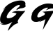 Preview of letter G in font Modern Thrash