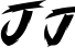Preview of letter J in font Modern Thrash