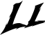 Preview of letter L in font Modern Thrash