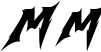 Preview of letter M in font Modern Thrash