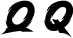 Preview of letter Q in font Modern Thrash
