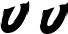 Preview of letter U in font Modern Thrash