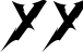 Preview of letter Y in font Modern Thrash