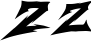 Preview of letter Z in font Modern Thrash