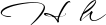 Preview of letter H in font WindSong