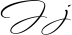 Preview of letter J in font WindSong