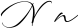 Preview of letter N in font WindSong