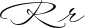 Preview of letter R in font WindSong
