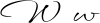 Preview of letter W in font WindSong